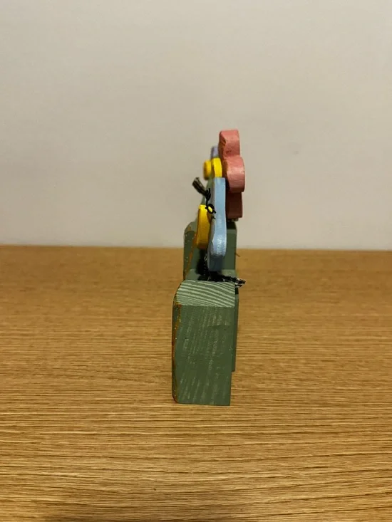 Wooden 'Spring' Block Sign with Colorful Flowers - Picture 4 of 5